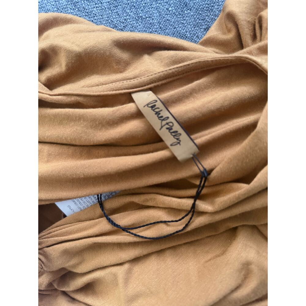new RACHEL PALLY mustard dark yellow modal stretch 3/4 sleeve long maxi dress - Picture 4 of 8